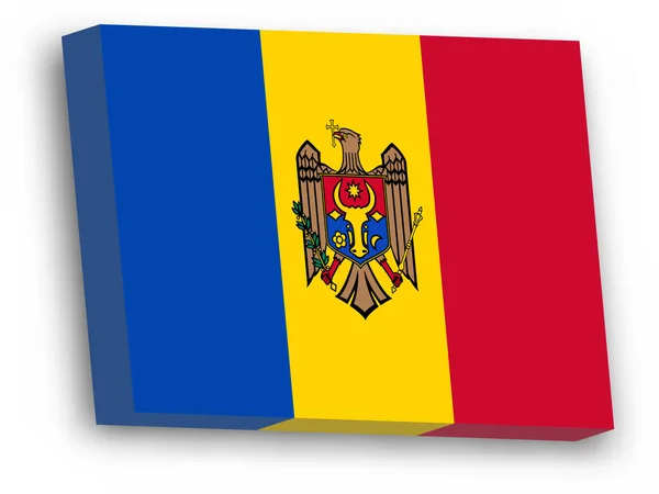 Σημαία 3D διάνυσμα της Μολδαβίας — Διανυσματικό Αρχείο