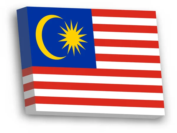 3D vector flag of Malaysia — Stock Vector