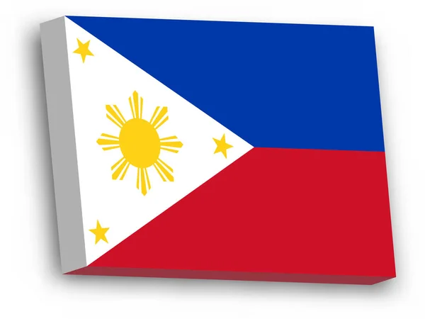 Bandera vectorial 3D de Filipinas — Vector de stock