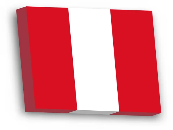 3D vector flag of Peru — Stock Vector