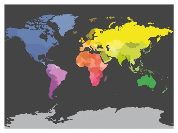 Mapa político colorido del mundo — Archivo Imágenes Vectoriales