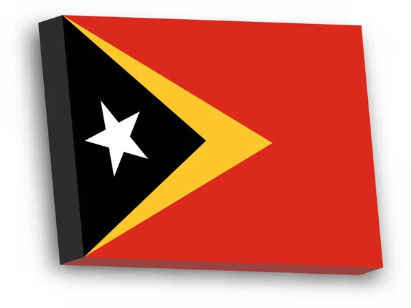 3D vector flag of East Timor — Stock Vector