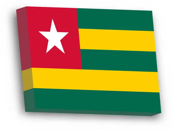 Flaga wektora 3D Togo — Wektor stockowy
