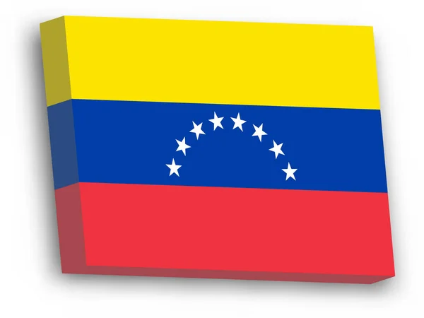 3D-векторний прапор Венесуели — стоковий вектор