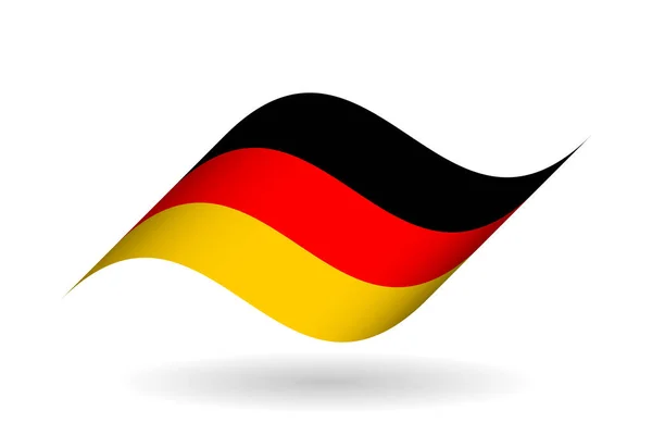 Εθνική κορδέλα τρίχρωμη της Γερμανίας — Διανυσματικό Αρχείο