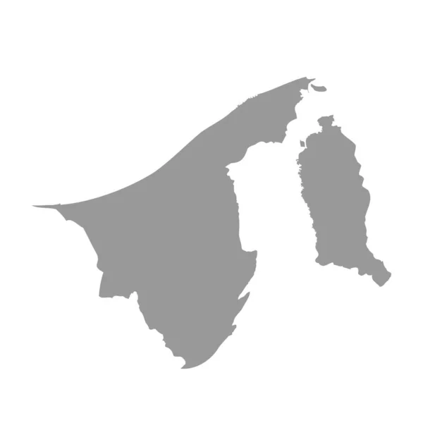 Brunei Vektorlandkarte Silhouette — Stockvektor