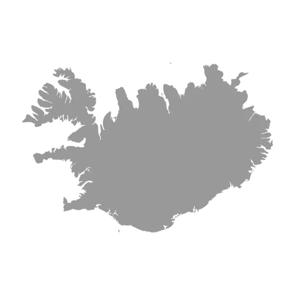 Силуэт векторной карты Исландии — стоковый вектор