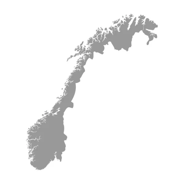 Norwegia wektor mapa kraju sylwetka — Wektor stockowy