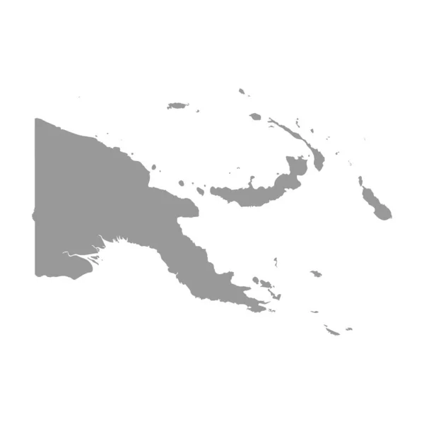 Papua-Neuguinea Vektorlandkarte Silhouette — Stockvektor