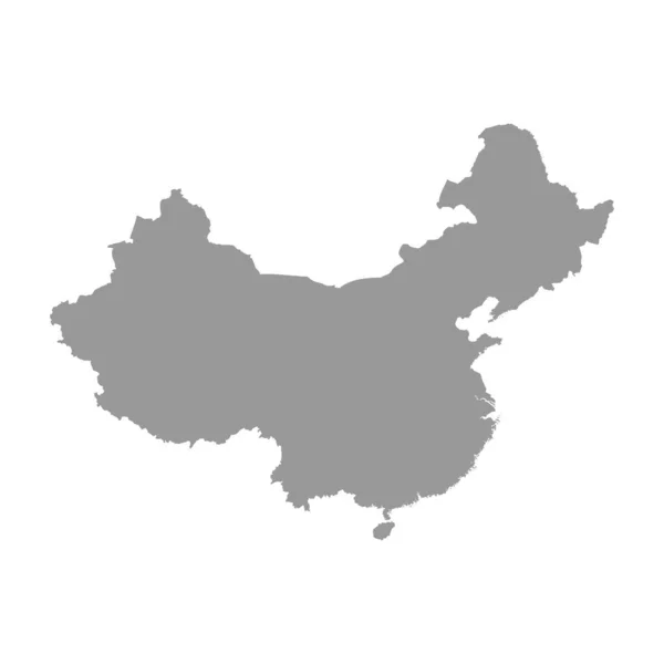 China Vektor Landkarte Silhouette — Stockvektor