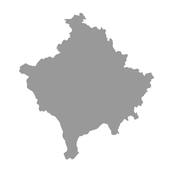 Σκιαγραφία διανυσματικού χάρτη χώρας Κοσσυφοπεδίου — Διανυσματικό Αρχείο