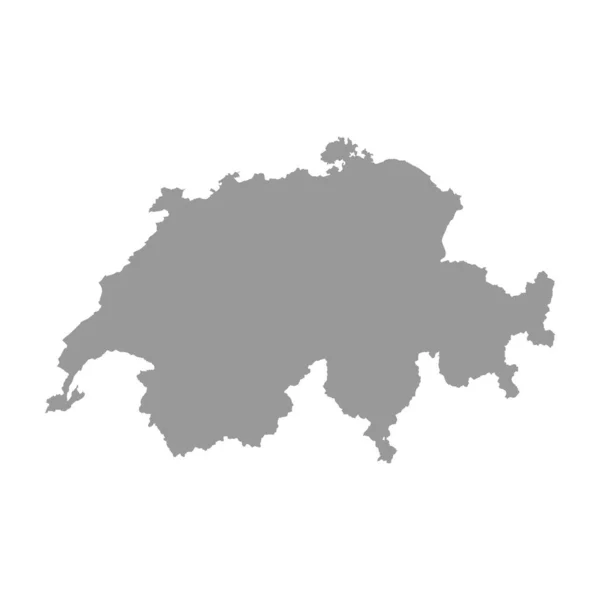 Ελβετία διάνυσμα χώρα χάρτη σιλουέτα — Διανυσματικό Αρχείο