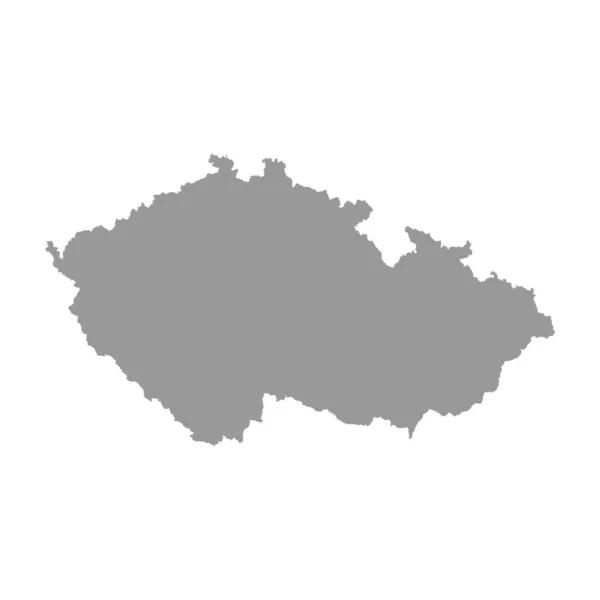 Зелений силует на сайті Чеської Республіки — стоковий вектор