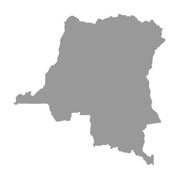 Democratische Republiek Congo vector landkaart silhouet — Stockvector