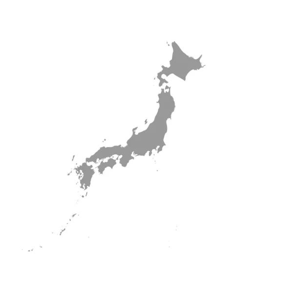 Japan vector landkaart silhouet — Stockvector