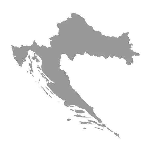 Croatie vecteur carte du pays silhouette — Image vectorielle