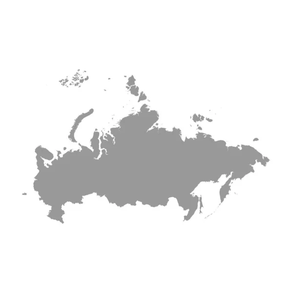 Russia vector country map silhouette — Stock Vector