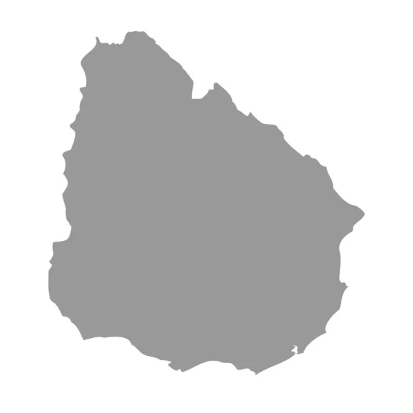 ウルグアイベクトル国地図のシルエット — ストックベクタ