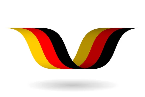 德国国家三色旗带 — 图库矢量图片