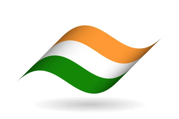 Fita tricolor nacional da Índia — Vetor de Stock