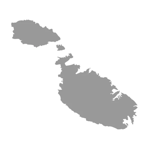 Malta Vektor Landkarte Silhouette — Stockvektor