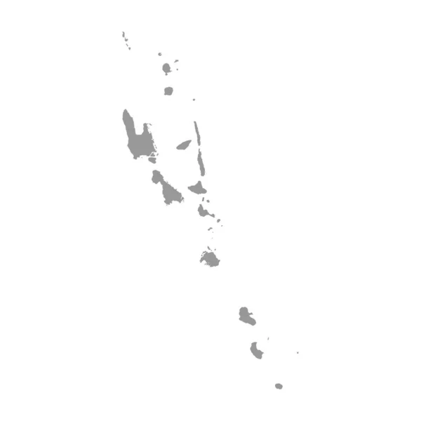 Vanuatu vektorová mapa země silueta — Stockový vektor