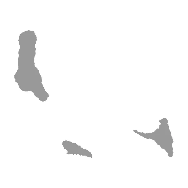 Carte géographique vectorielle des Comores silhouette — Image vectorielle