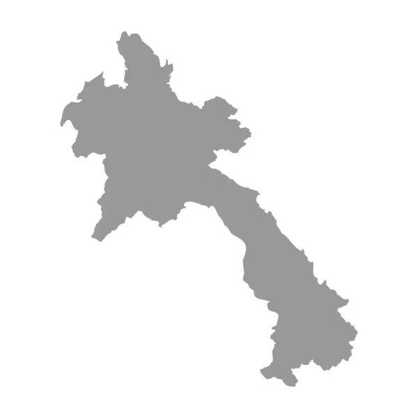 Los vector country map silhouette — стоковий вектор