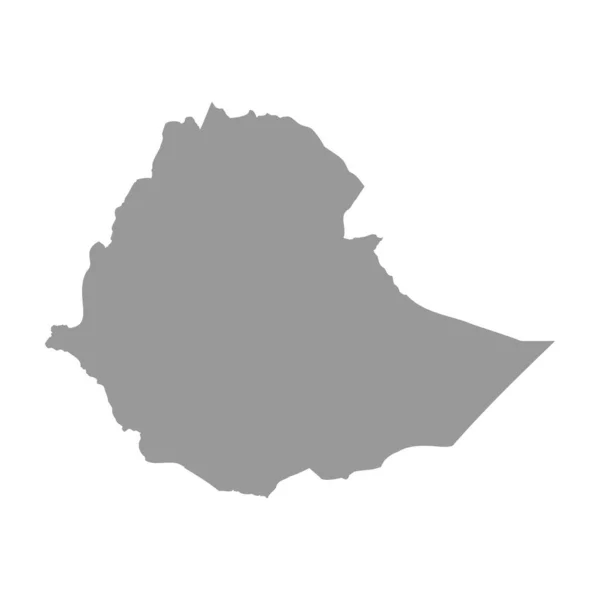 Etiopien vektor land karta siluett — Stock vektor