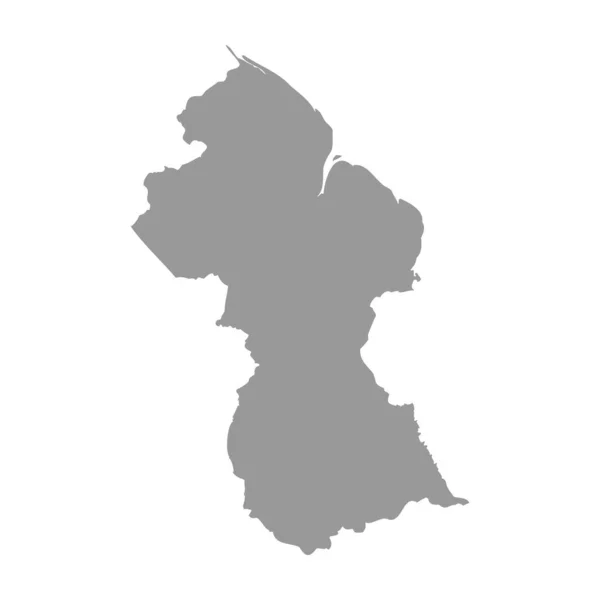 Γουιάνα διανυσματική χώρα χάρτη σιλουέτα — Διανυσματικό Αρχείο
