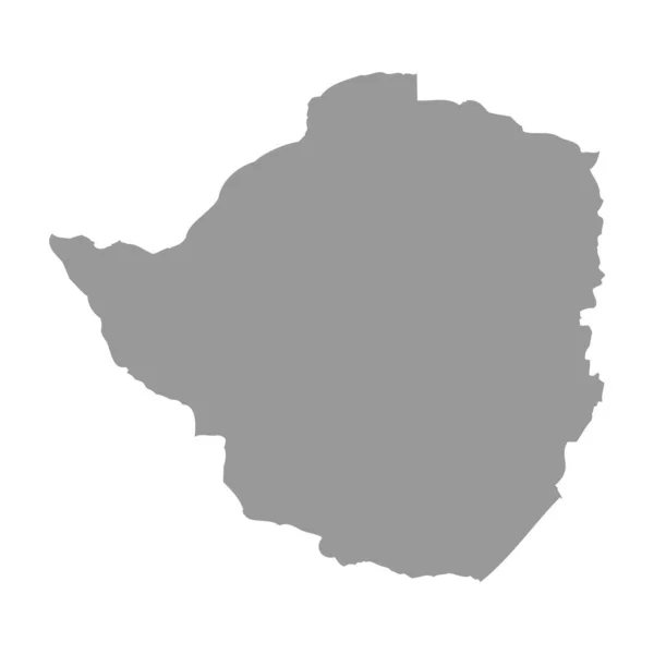 Zimbabwe vector país mapa silueta — Archivo Imágenes Vectoriales