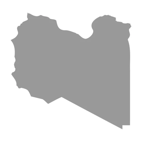Libië vector landkaart silhouet — Stockvector