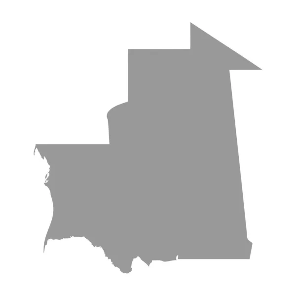 Mauritánia vektor ország térképe sziluett — Stock Vector