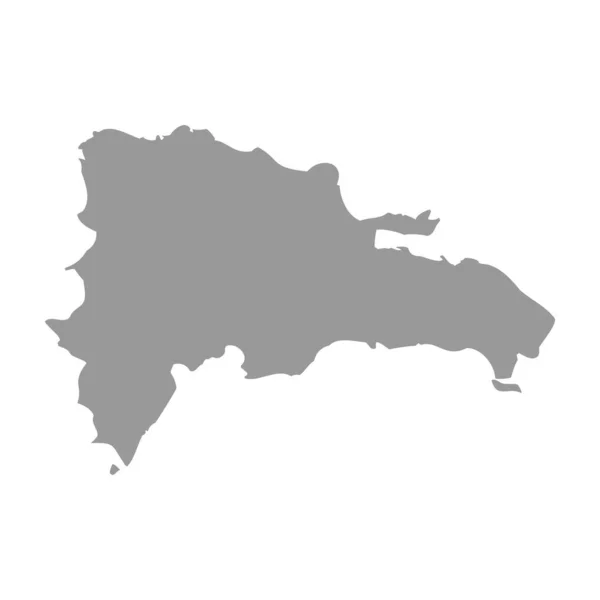Dominikanische Republik Vektor Landkarte Silhouette — Stockvektor