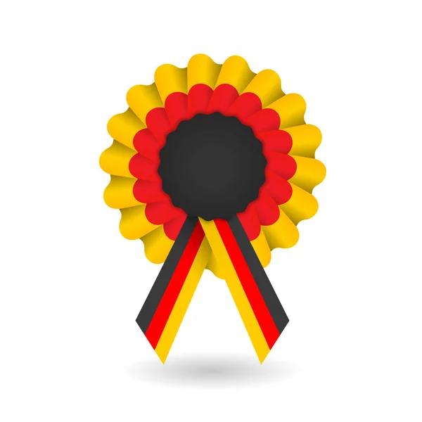 Escarapela tricolor nacional de Alemania — Vector de stock