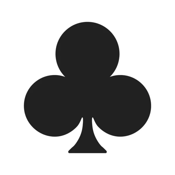 Символ чорного клубного покерного костюма — стоковий вектор