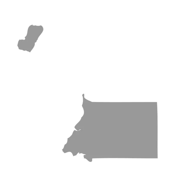 赤道几内亚矢量国家地图概况 — 图库矢量图片