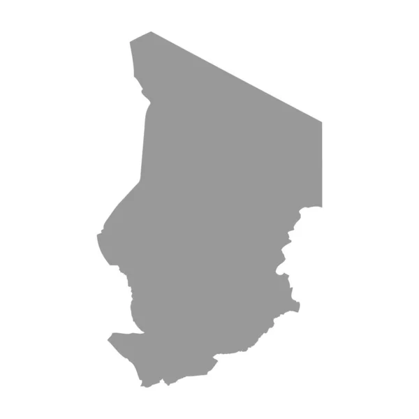 Τσαντ διάνυσμα χώρα χάρτη σιλουέτα — Διανυσματικό Αρχείο
