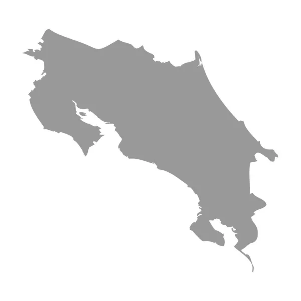 Costa Rica vector landkaart silhouet — Stockvector