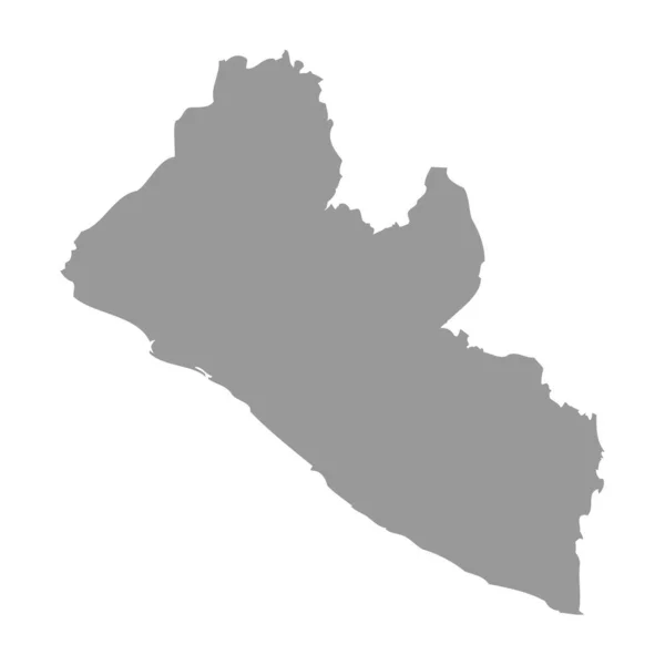 Liberia vector landkaart silhouet — Stockvector