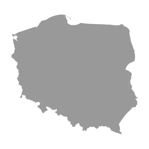 Polen vektor land karta siluett — Stock vektor