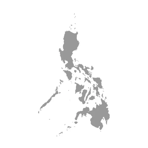 Fülöp-szigeteki vektor országtérkép sziluett — Stock Vector
