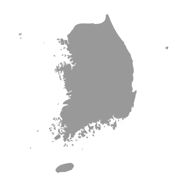 Corea del Sur vector país mapa silueta — Vector de stock