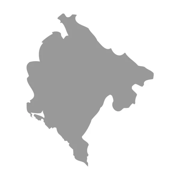Montenegro vetor país mapa silhueta — Vetor de Stock