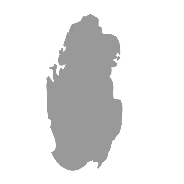 Qatar vettore paese mappa silhouette — Vettoriale Stock