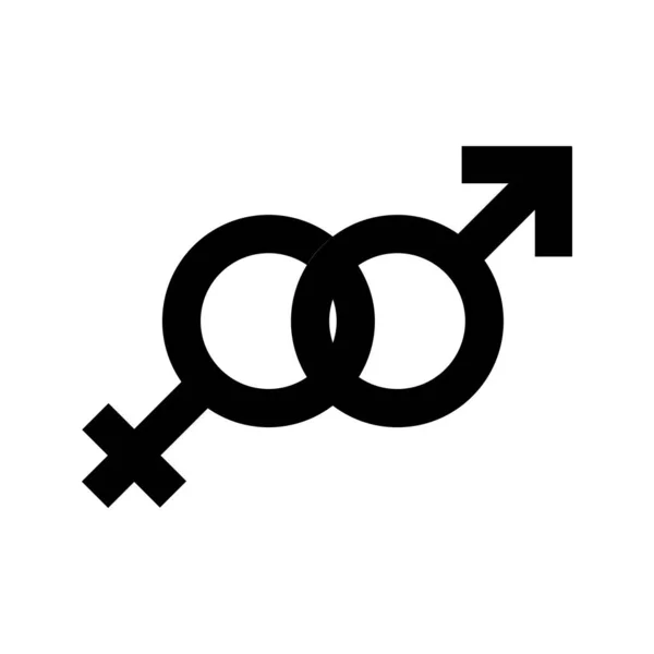 Heterosexual pair gender sign vector icon —  Vetores de Stock