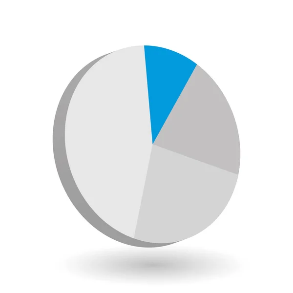 Pie chart elemento de design vetorial —  Vetores de Stock