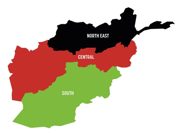 Afganistán - Mapa regional de provincias — Vector de stock