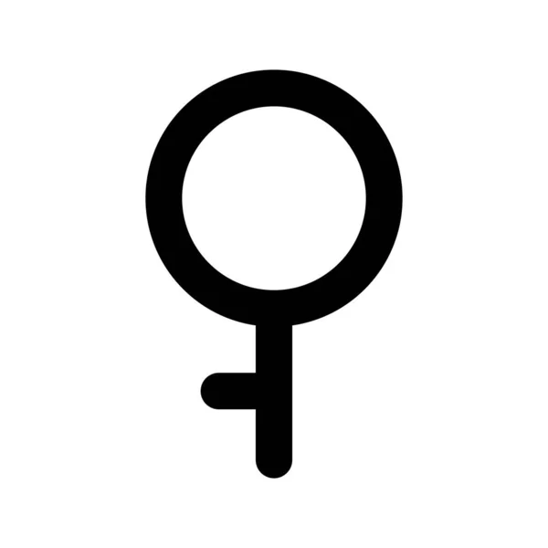 Demigirl Zeichen schwarzer Vektor-Symbol — Stockvektor