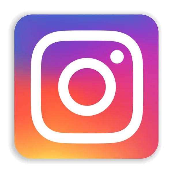 Instagram icono de aplicación de medios sociales — Archivo Imágenes Vectoriales